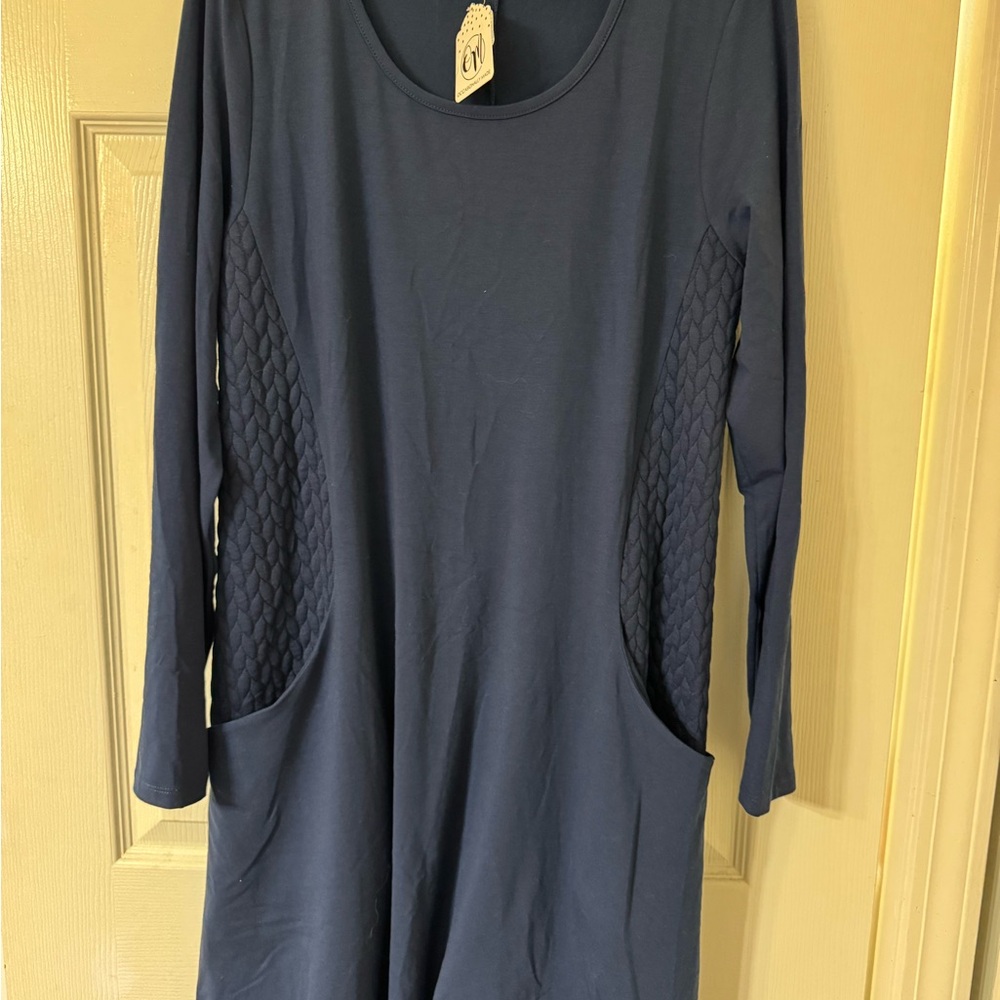 Elegant Navy Blue Women's Dress